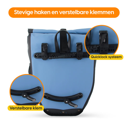 Proride Enkele Fietstas I Elke dag droog op pad I Blauw