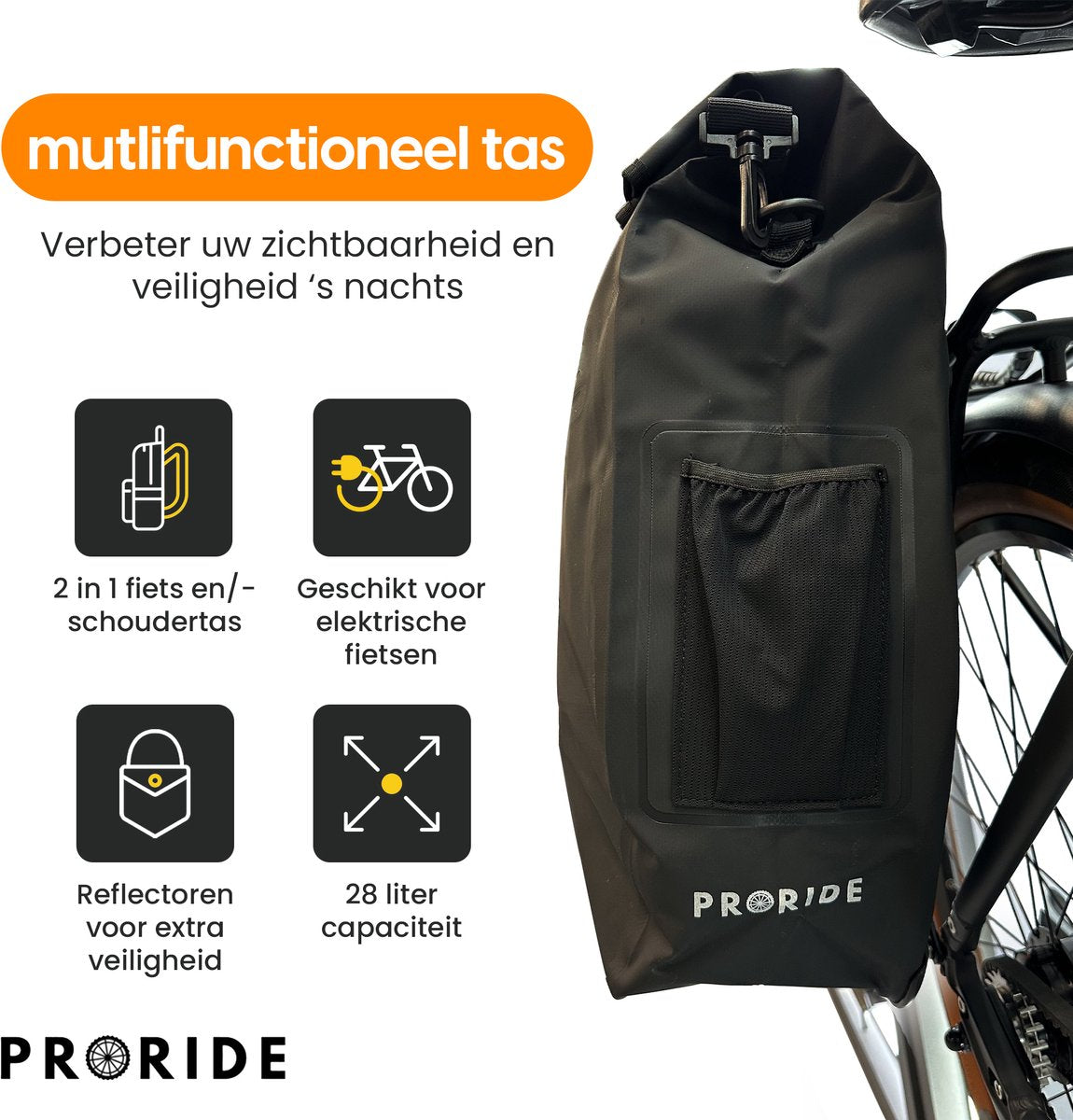 Enkele fietstas waterdicht