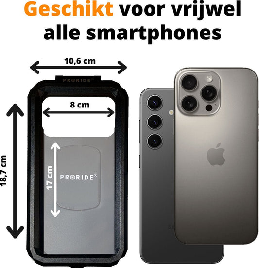 Proride Waterdichte Telefoonhouder I 360° Draaibaar - Proride