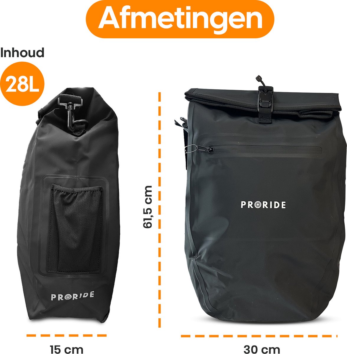 Enkele fietstas waterdicht