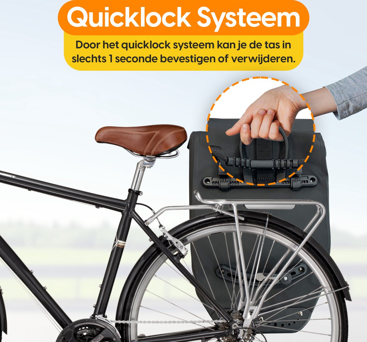 Enkele fietstas waterdicht