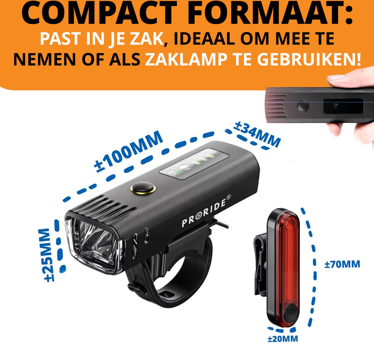 Fietsverlichting set