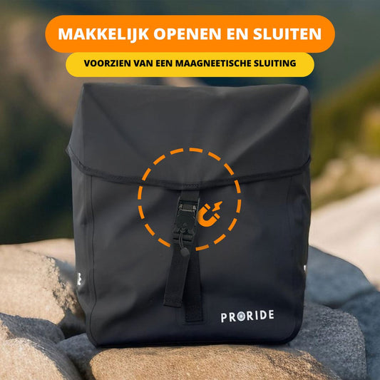 Proride dubbele fietstas I Ruim en waterdicht I Zwart