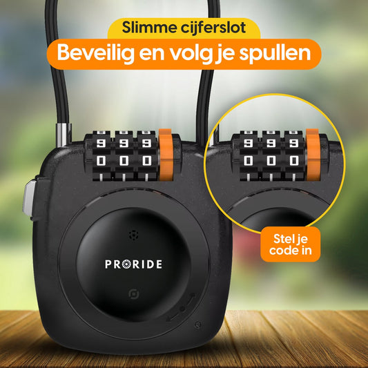 Proride 3- cijferig kabelslot I Slim en veilig onderweg I groen