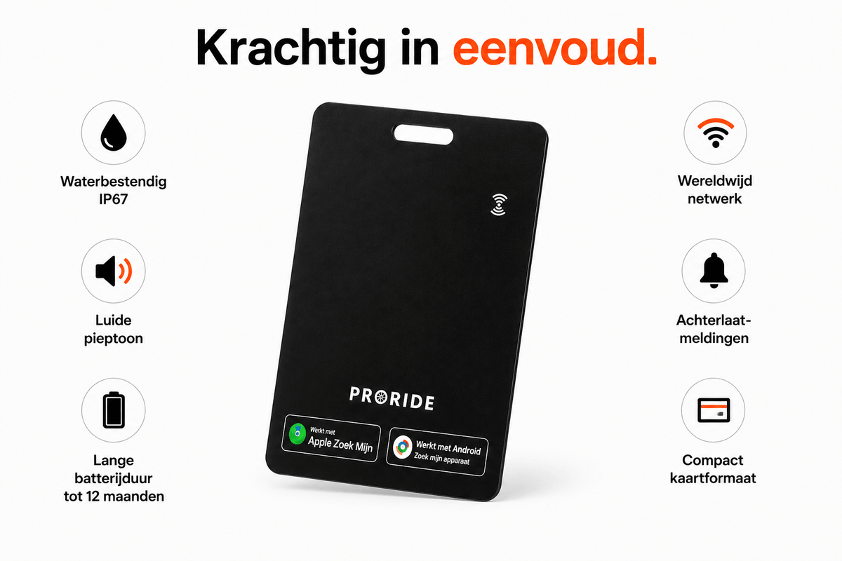Proride® Tracker Dual Kaart - Smarttag - Zwart - Proride