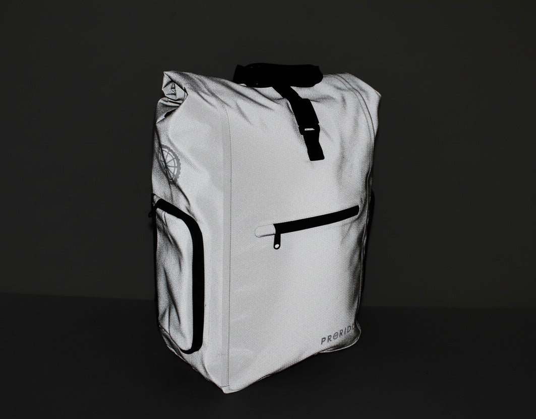 Proride 3-in-1 Fietstas I Rugzak I 25L I Waterdicht I Reflecterend Grijs