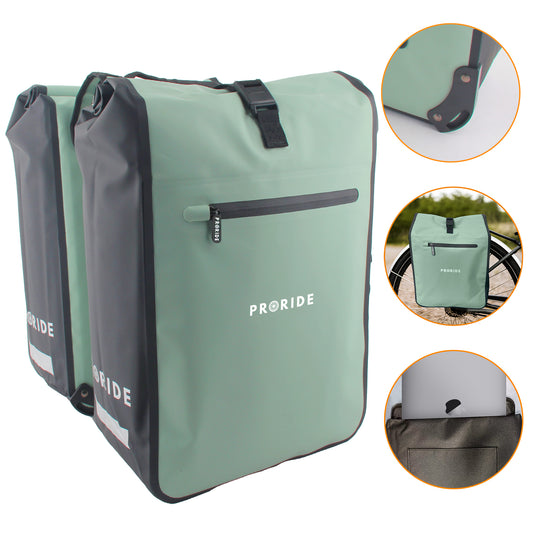 Proride dubbele fietstas I Ruim en waterdicht I Groen