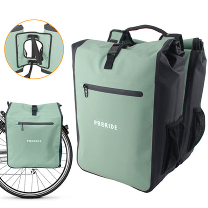 Proride dubbele fietstas I Ruim en waterdicht I Groen