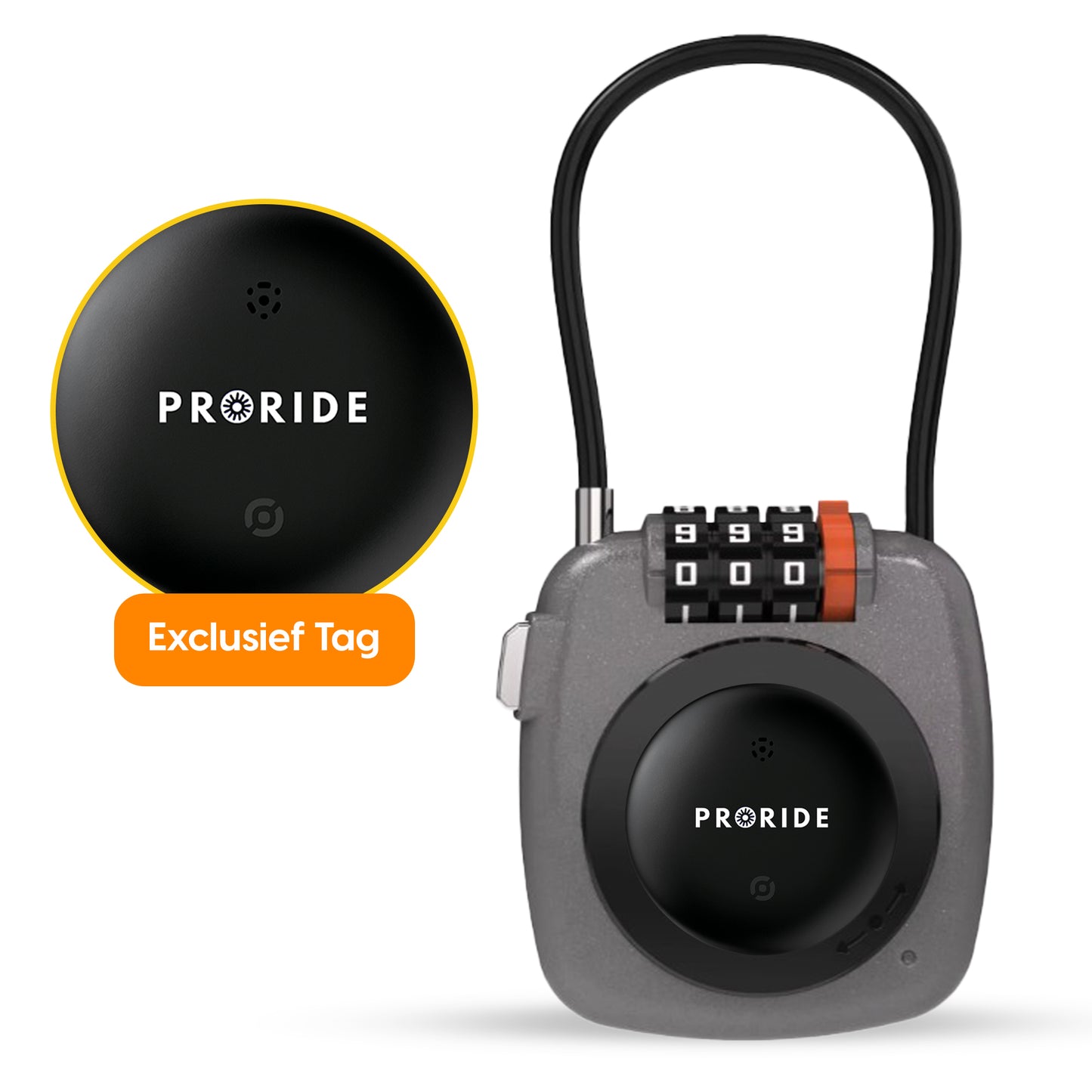 Proride 3- cijferig Kabelslot I Slim en veilig onderweg I grijs