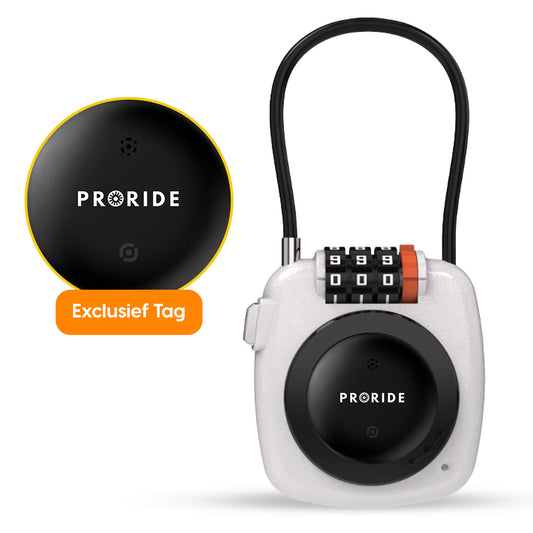 Proride 3- cijferig kabelslot I Slim en veilig onderweg I wit