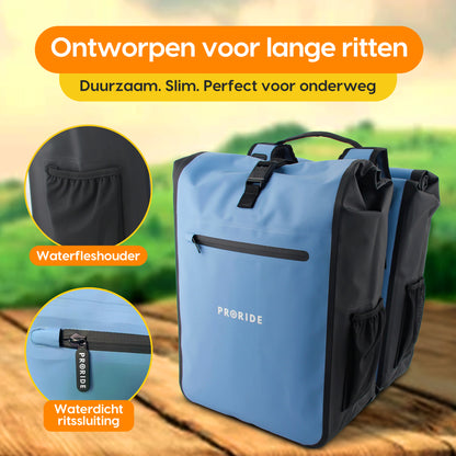 Proride dubbele fietstas I Ruim en waterdicht I Blauw