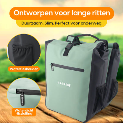 Proride dubbele fietstas I Ruim en waterdicht I Groen