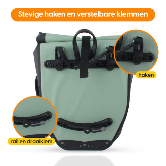 Proride Enkele Fietstas I Elke dag droog op pad I Groen