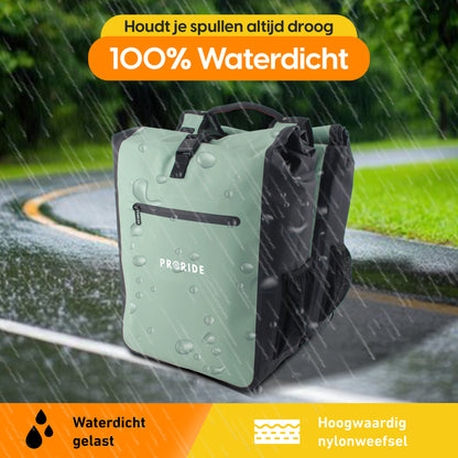 Proride dubbele fietstas I Ruim en waterdicht I Groen