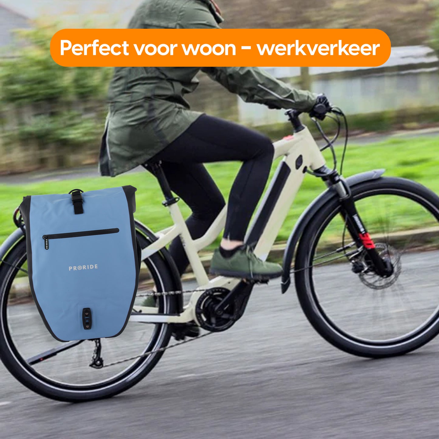 Proride Enkele Fietstas I Elke dag droog op pad I Blauw