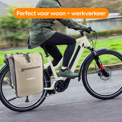 Proride dubbele fietstas I Ruim en waterdicht I Beige