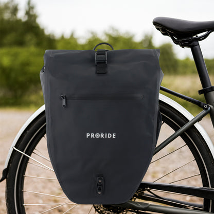 Waterdichte Enkele Fietstas 28L Proride Zwart, Voor dagelijks gebruik