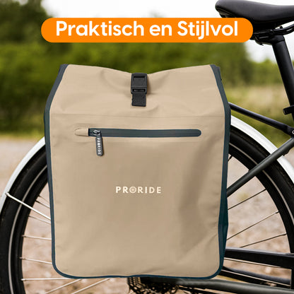 Proride dubbele fietstas I Ruim en waterdicht I Beige