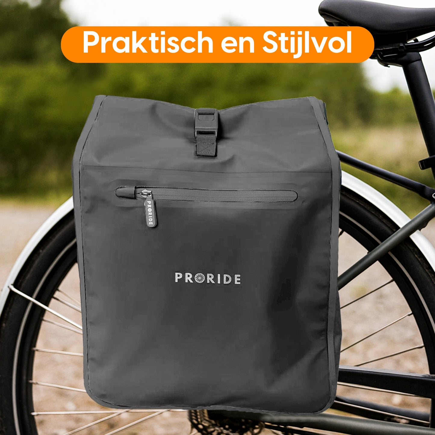 Proride dubbele fietstas I Ruim en waterdicht I Zwart