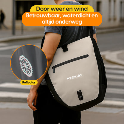 Proride Enkele Fietstas I Elke dag droog op pad I Beige