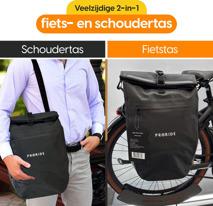 Proride Enkele Fietstas I Elke dag droog op pad I Zwart