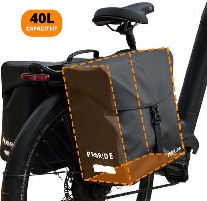 Proride dubbele fietstas I Ruim en waterdicht I Zwart