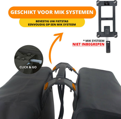 Proride dubbele fietstas I Ruim en waterdicht I Zwart