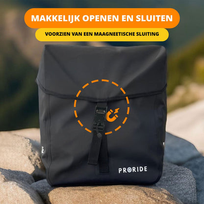 Proride dubbele fietstas I Ruim en waterdicht I Zwart