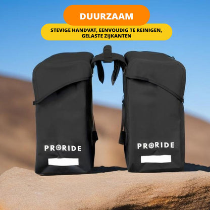 Proride dubbele fietstas I Ruim en waterdicht I Zwart