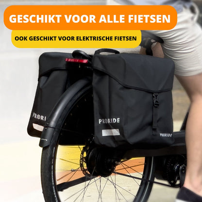 Proride dubbele fietstas I Ruim en waterdicht I Zwart