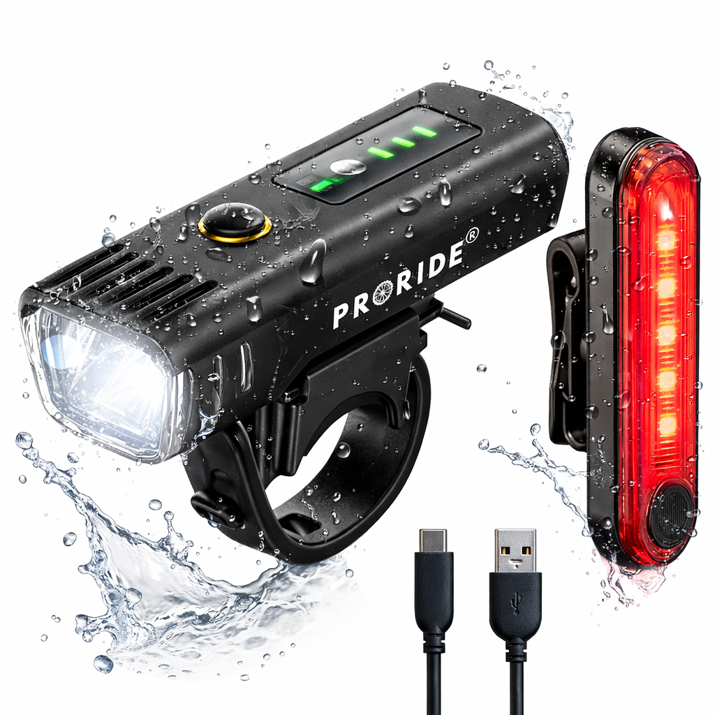 LED Fietsverlichting Set Proride – USB Oplaadbaar & Waterdicht