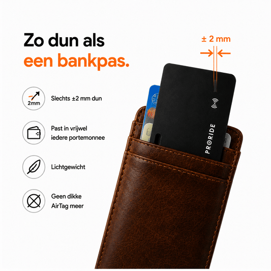 Proride® Tracker Dual Kaart - Smarttag - Zwart - Proride