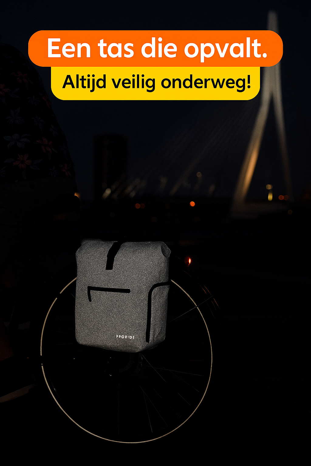 Proride 3-in-1 Fietstas I Rugzak I 25L I Waterdicht I Reflecterend Grijs