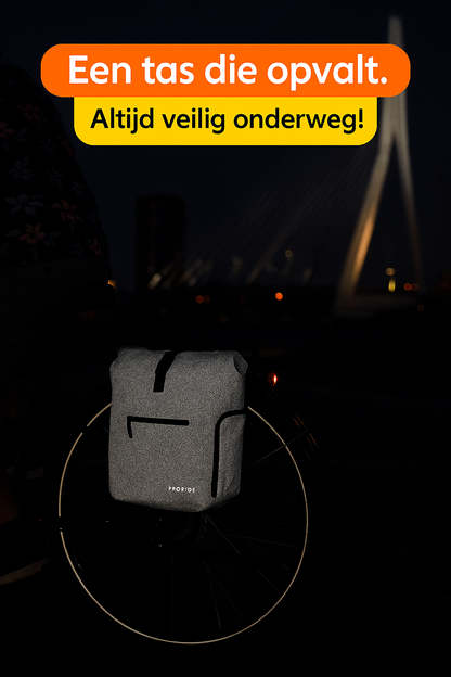Proride 3-in-1 Fietstas I Rugzak I 25L I Waterdicht I Reflecterend Grijs