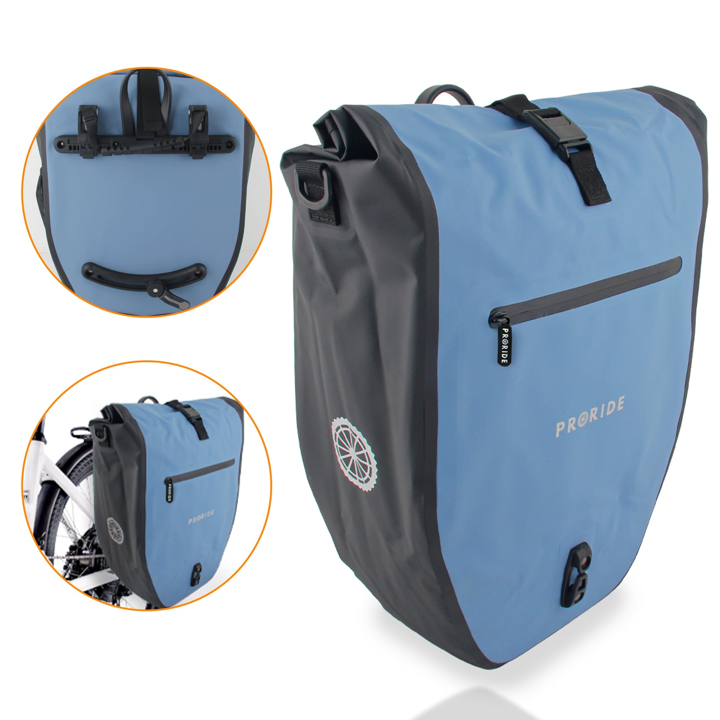 Proride Enkele Fietstas I Elke dag droog op pad I Blauw